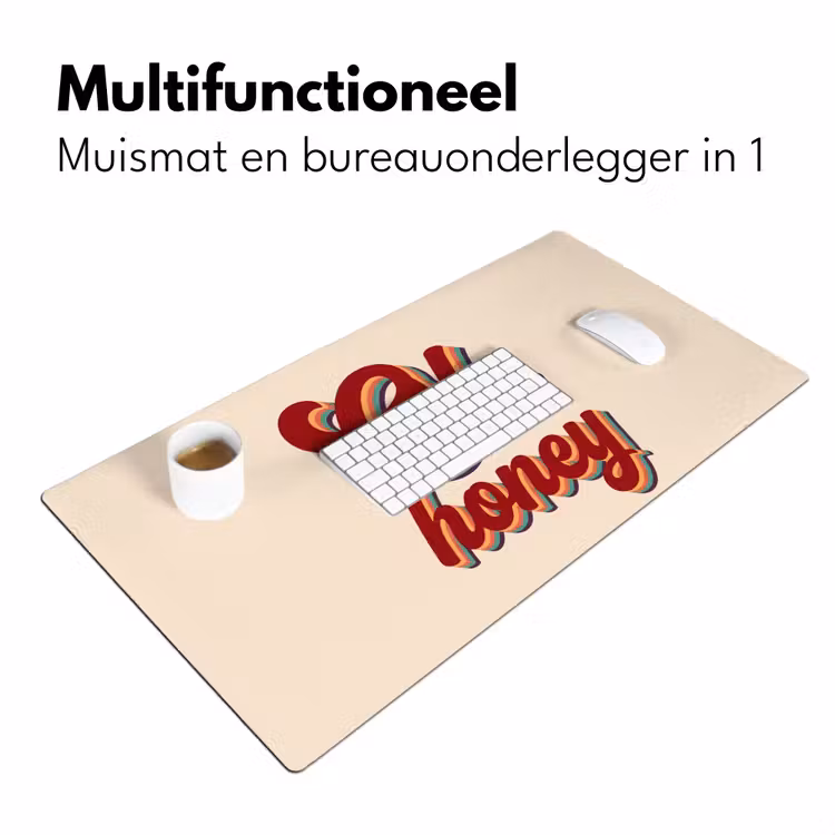Oh honey - Rood - Schaduw Muismat XXL klein -sfeer4