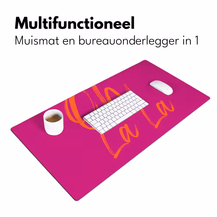Oh la la - Oranje - Roze Muismat XXL klein -sfeer4