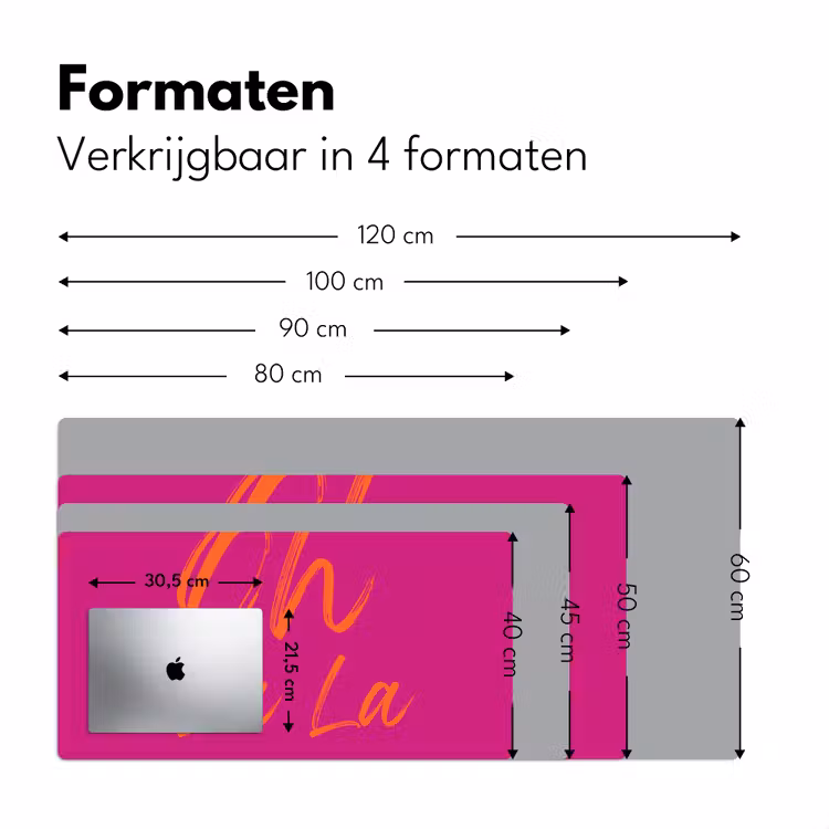 Oh la la - Oranje - Roze Muismat XXL klein -sfeer5