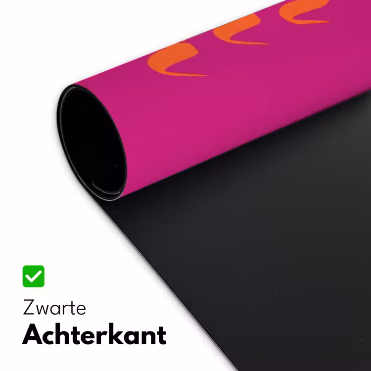 Oh la la - Roze - Oranje - Minimalistisch Muismat XXL klein -sfeer2