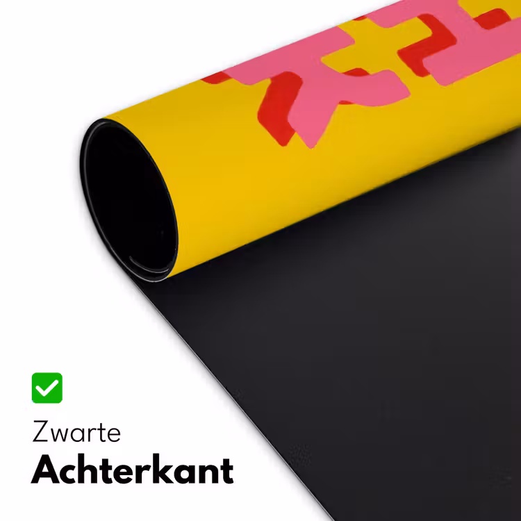 Oh ok - 3D - Geel - Roze Muismat XXL klein -sfeer2