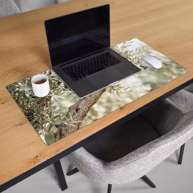 Bureau onderlegger - Olijfboom - tak - groen - Olijfboom - tak - groen Muismat XXL klein