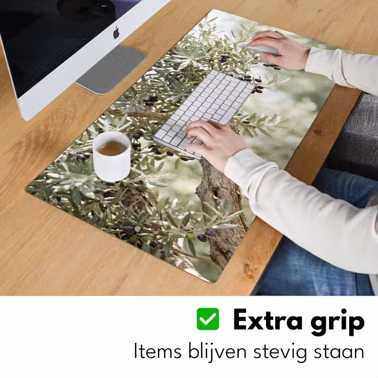 Bureau onderlegger - Olijfboom - tak - groen - Olijfboom - tak - groen Muismat XXL klein