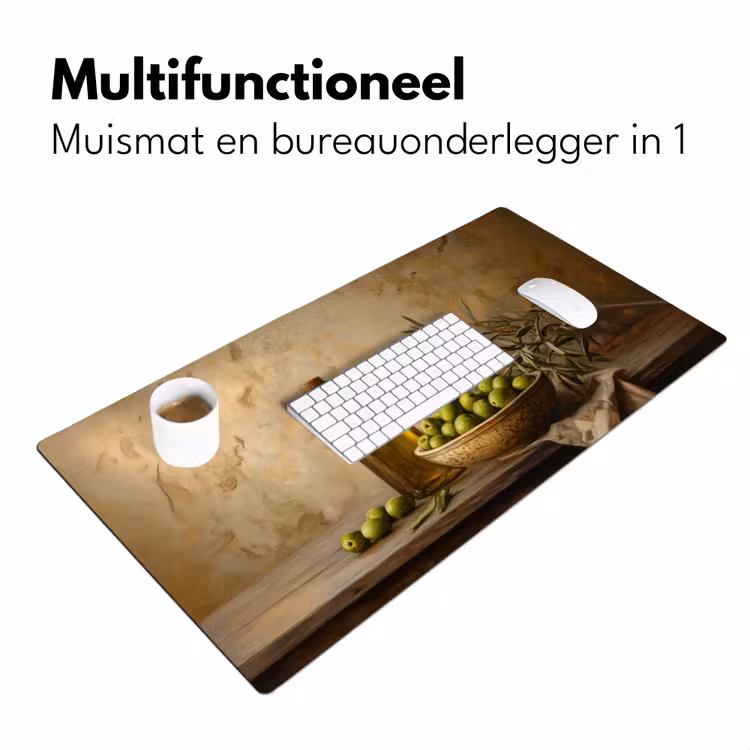 Olijven - Stilleven - Vintage Muismat XXL klein -sfeer4