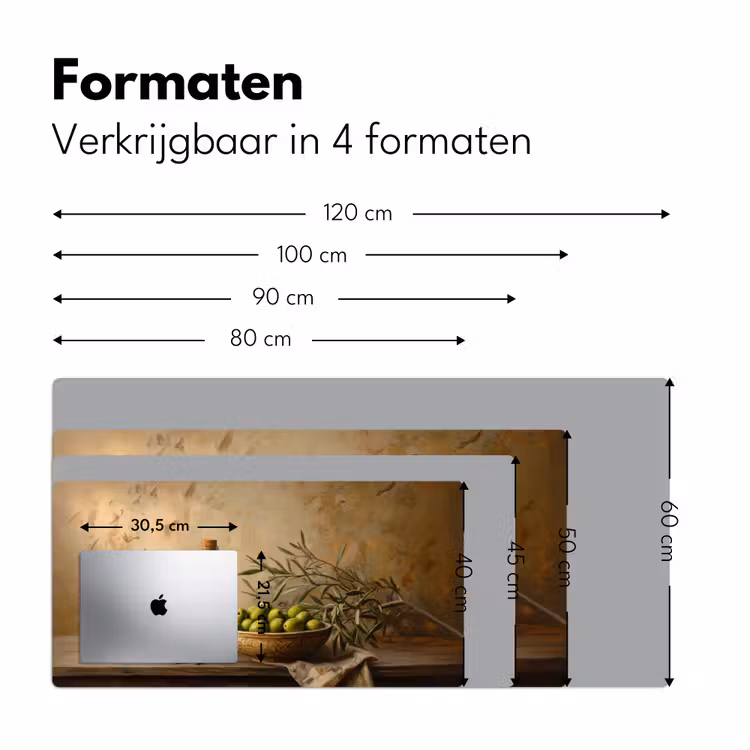 Olijven - Stilleven - Vintage Muismat XXL klein -sfeer5