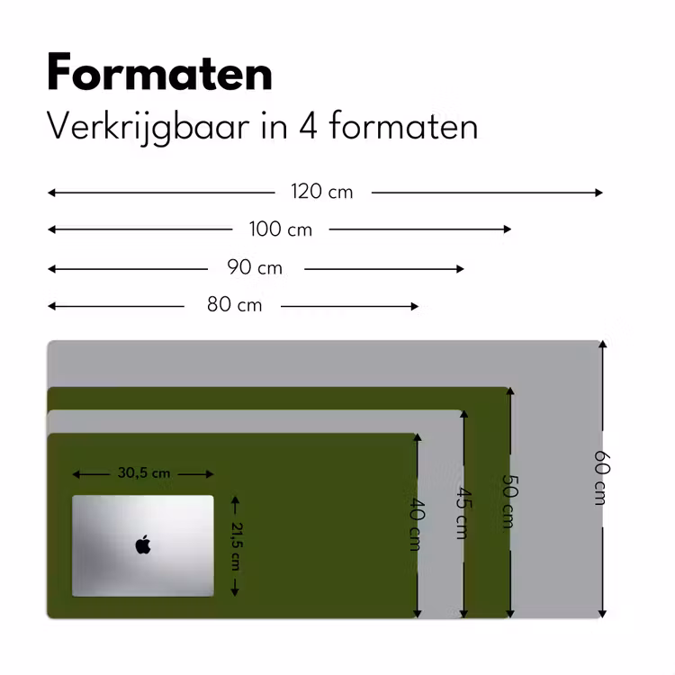 Olive - Drab - Groen Muismat XXL klein 681 -sfeer5