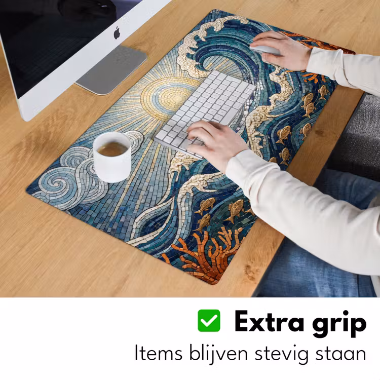 Onderwater - Koraal - Vis - Natuur - Kunst Muismat XXL klein -sfeer3