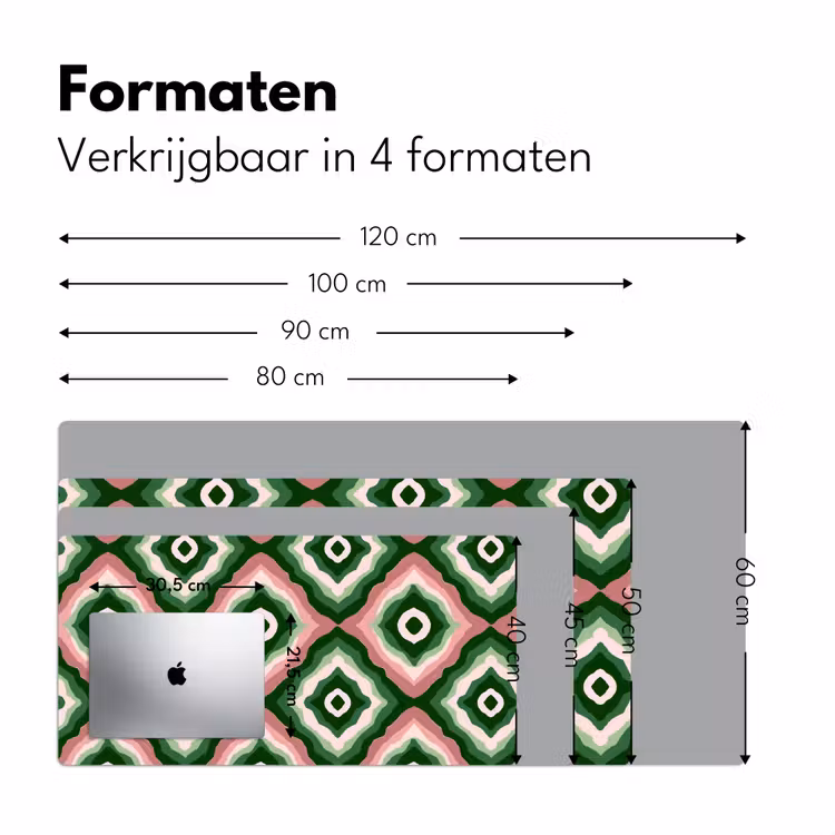 Ontwerp - Organisch - Kleurrijk Muismat XXL klein 681 -sfeer5