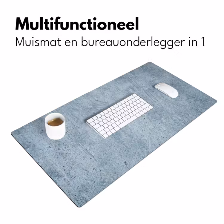 Oppervlak - Ruw - Abstract - Modern - Grijs Muismat XXL klein -sfeer4