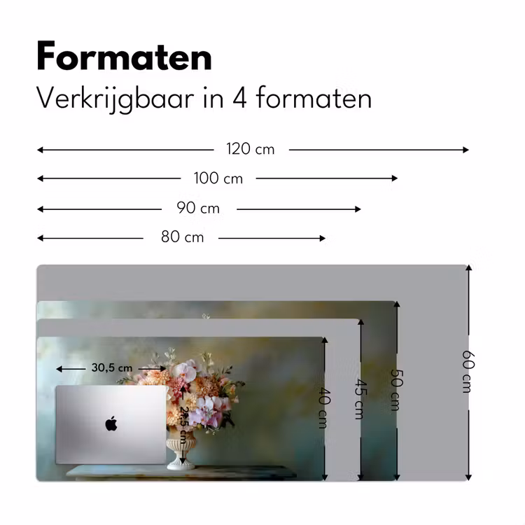 Orchidee - Boeket - Vaas - Bloemen Muismat XXL klein -sfeer5