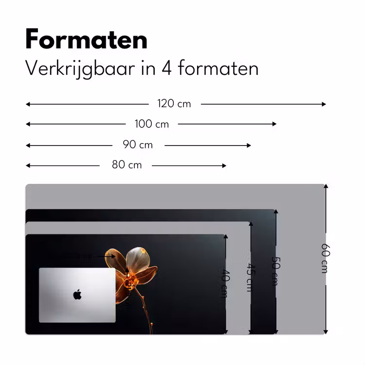 Orchidee - Doorzichtig - Bloem Muismat XXL klein -sfeer5