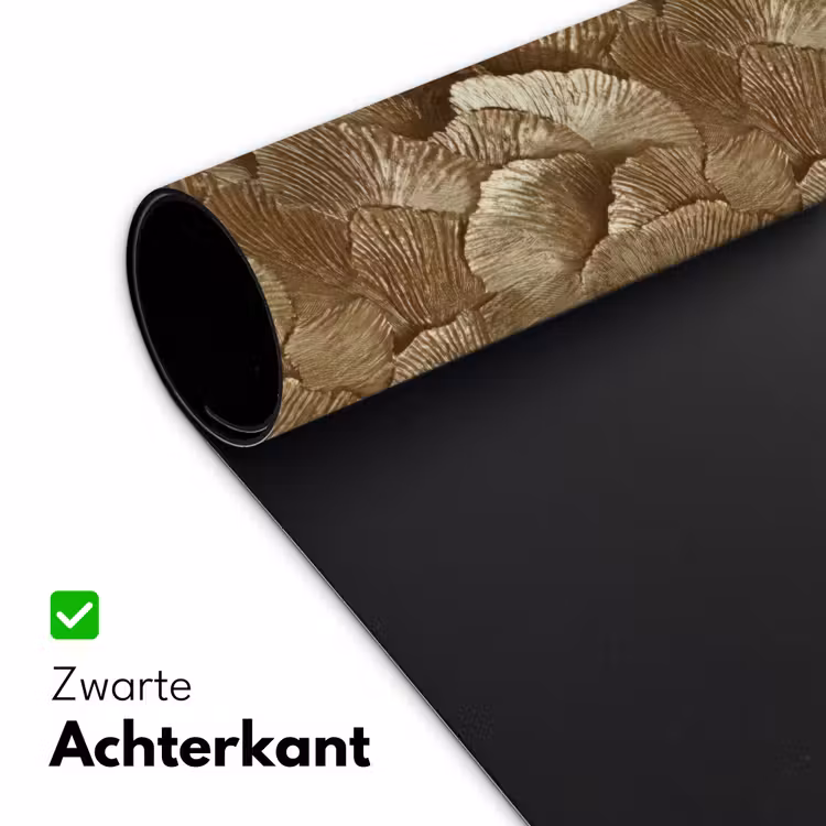 Organisch - Patroon - Bladeren - Goud Muismat XXL klein 681 -sfeer2