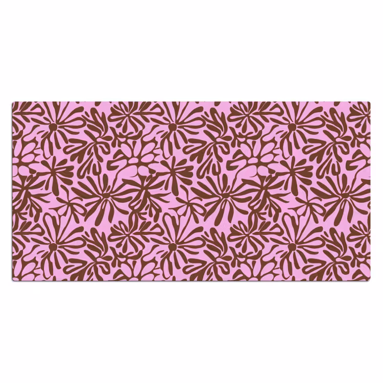 Organisch - Patroon - Roze Muismat XXL klein 681 -3d_leeg
