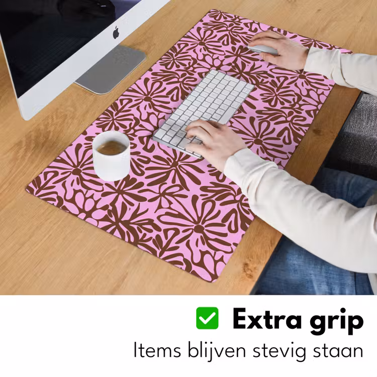 Organisch - Patroon - Roze Muismat XXL klein 681 -sfeer3