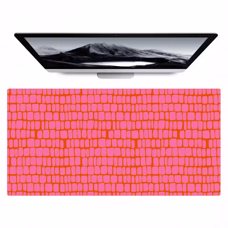 Organisch - Raster - Roze Muismat XXL klein 681 -zzz3d
