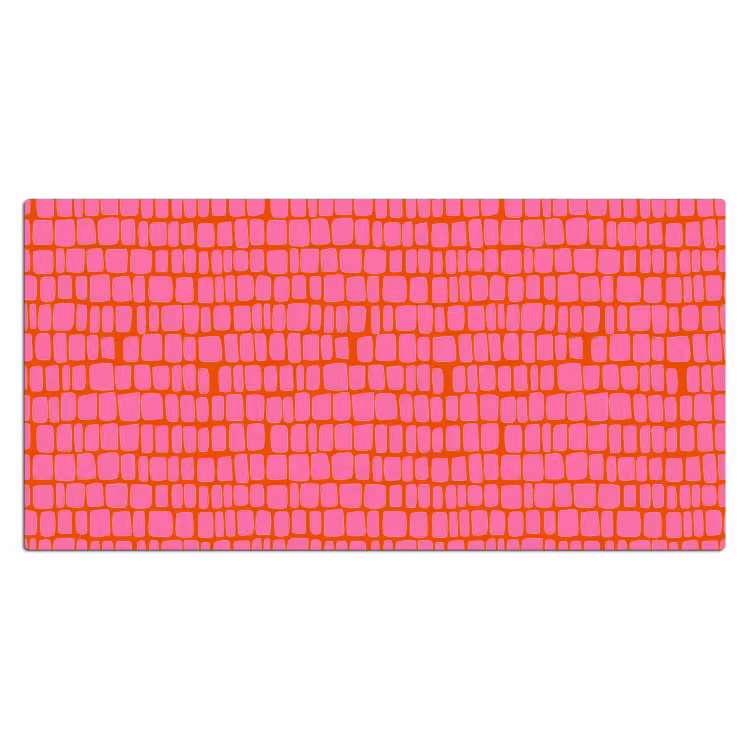 Organisch - Raster - Roze Muismat XXL klein 681 -3d_leeg