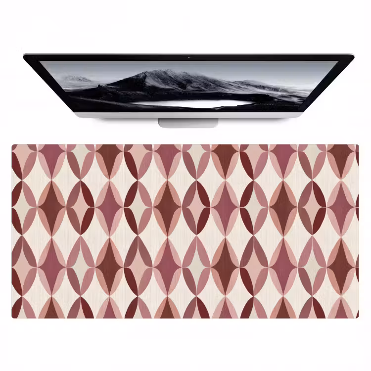 Ovaal - Textuur - Roze Muismat XXL klein 681 -zzz3d