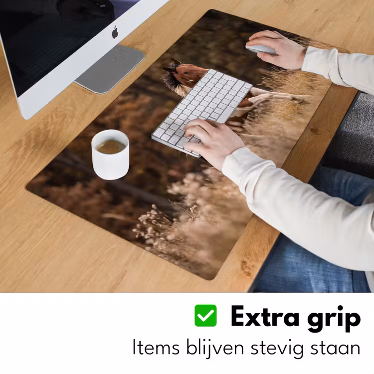 Paard - Bruin - Gras Muismat XXL klein -sfeer3