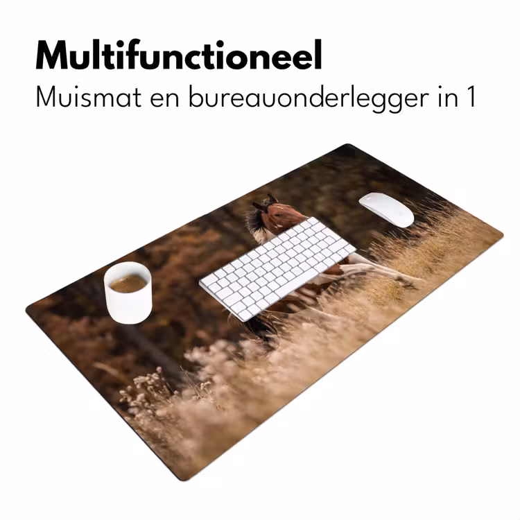 Paard - Bruin - Gras Muismat XXL klein -sfeer4