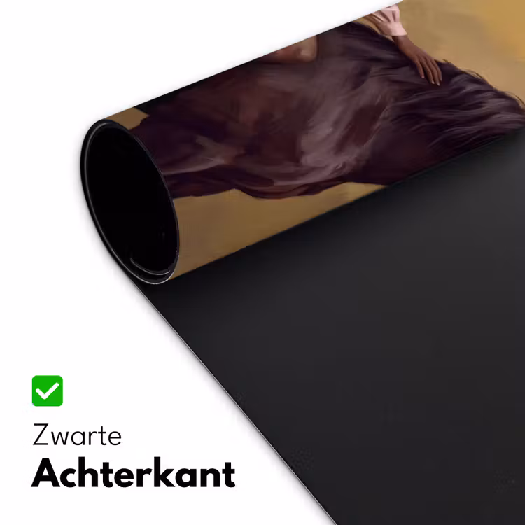 Paard - Klassiek - Oker Muismat XXL klein -sfeer2