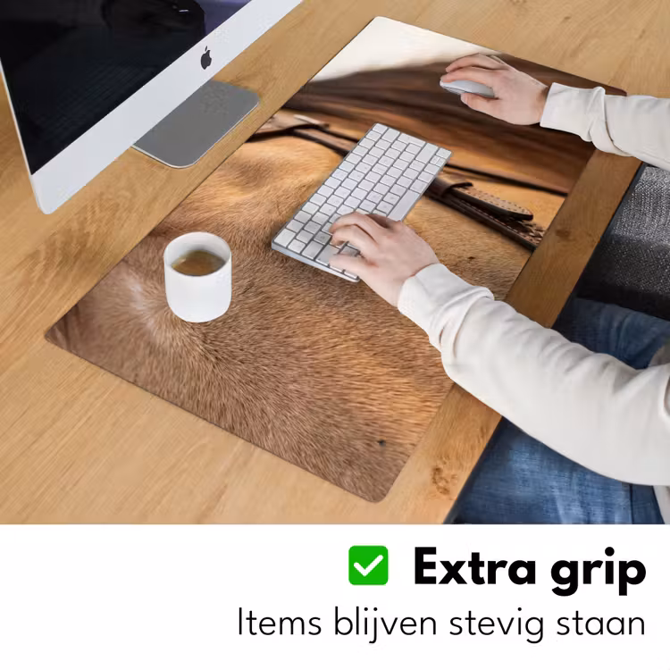 Paard - Oog - Bruin Muismat XXL klein -sfeer3
