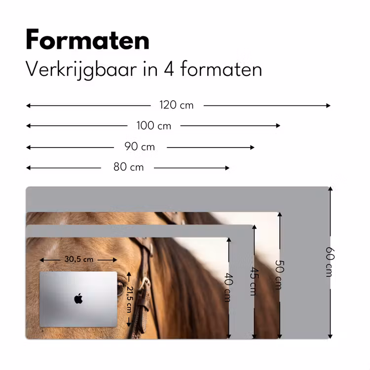 Paard - Oog - Bruin Muismat XXL klein -sfeer5