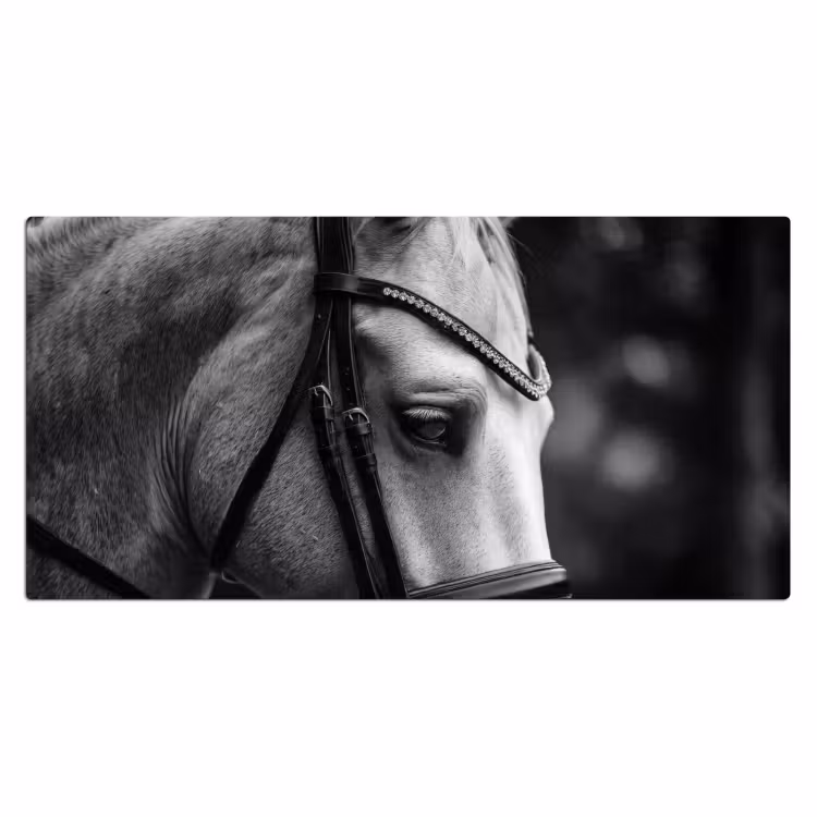 Paard - Schimmel - Portret Muismat XXL klein -3d_leeg