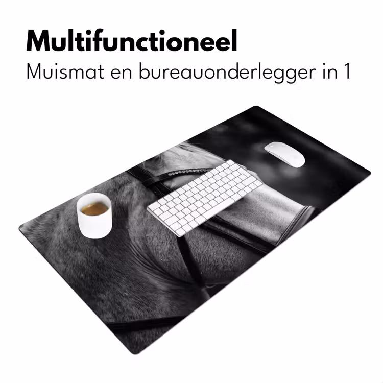 Paard - Schimmel - Portret Muismat XXL klein -sfeer4