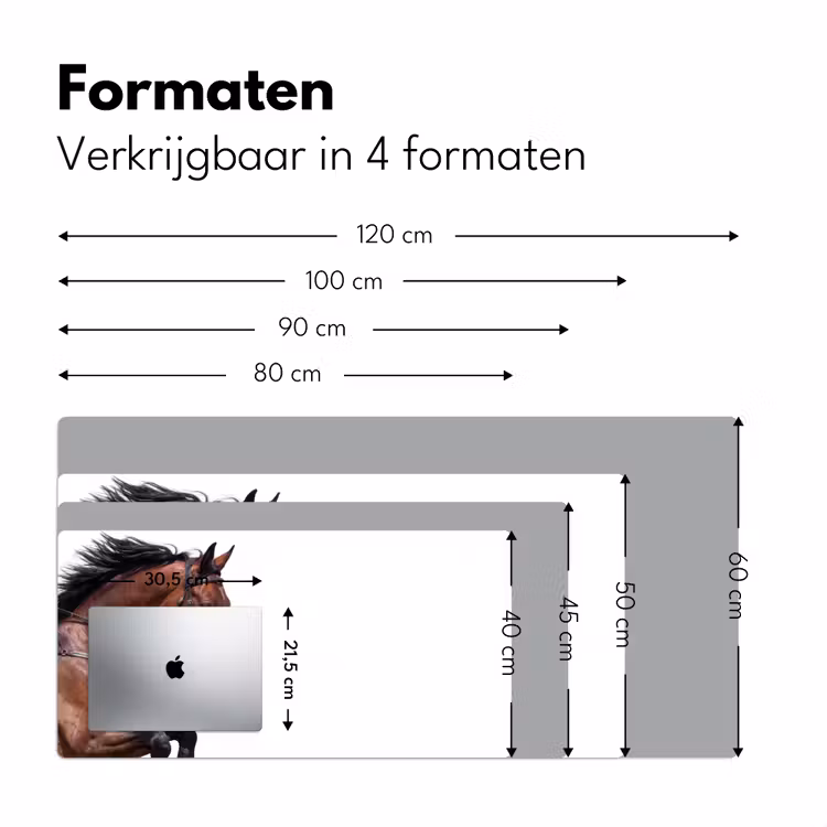 Paard - Springen - Modern Muismat XXL klein -sfeer5