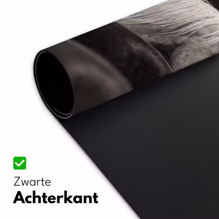 Paarden - Zwart - Wit - Kudde Muismat XXL klein -sfeer2