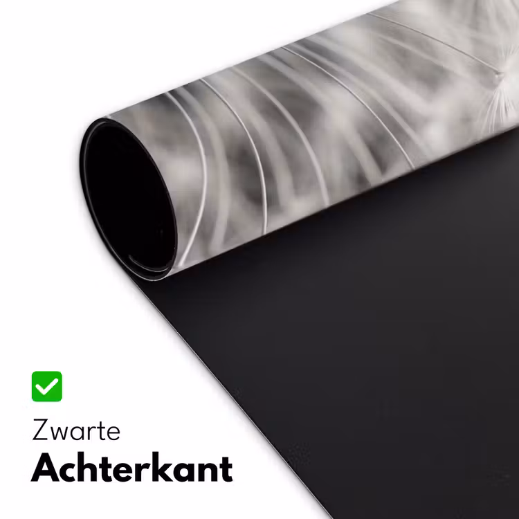 Paardenbloem - Zwart - Wit Muismat XXL klein -sfeer2