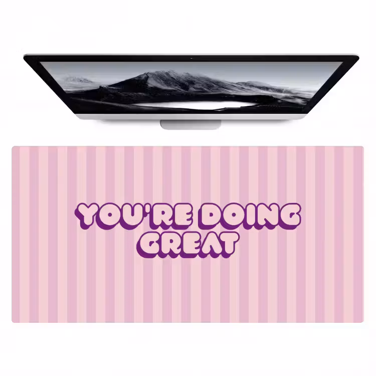 Paars - Strepen - You're doing great - Schaduw Muismat XXL klein -zzz3d