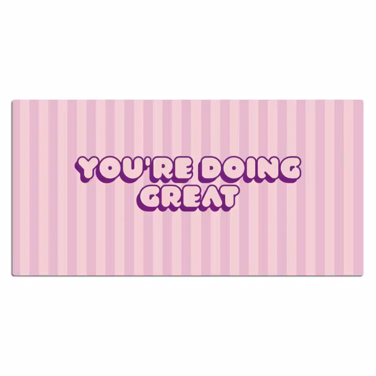 Paars - Strepen - You're doing great - Schaduw Muismat XXL klein -3d_leeg