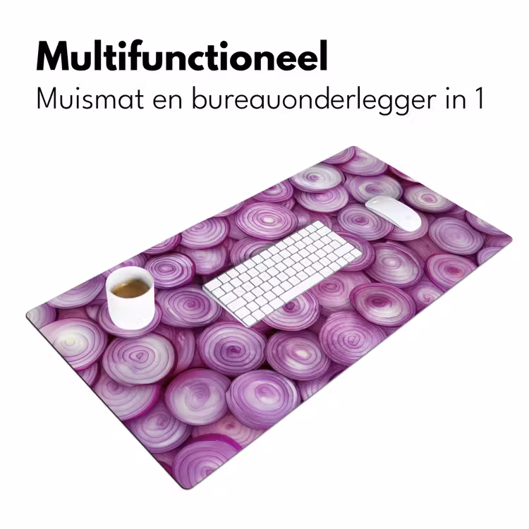Paars - Uien - Close up Muismat XXL klein -sfeer4