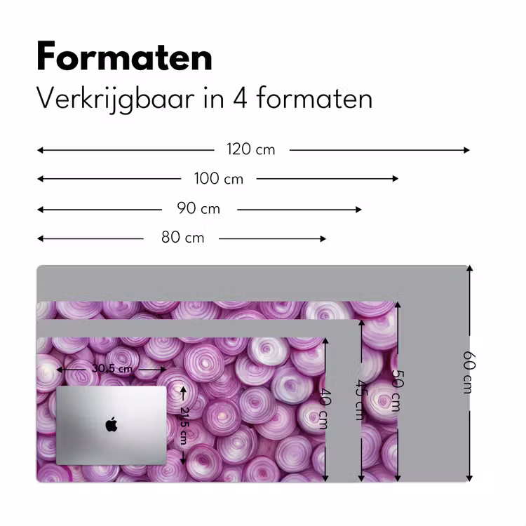 Paars - Uien - Close up Muismat XXL klein -sfeer5