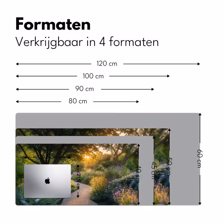 Pad - Bloemen - Park Muismat XXL klein -sfeer5