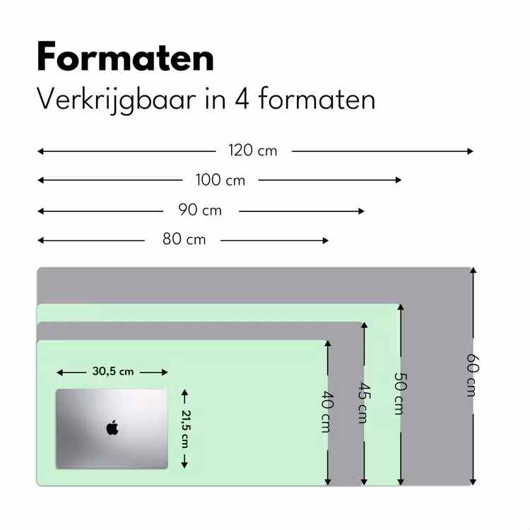 Pale - Mint - Groen Muismat XXL klein 681 -sfeer5
