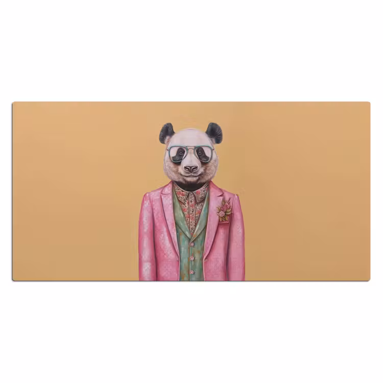 Panda - Pak - Zonnebril - Blauw Muismat XXL klein -3d_leeg