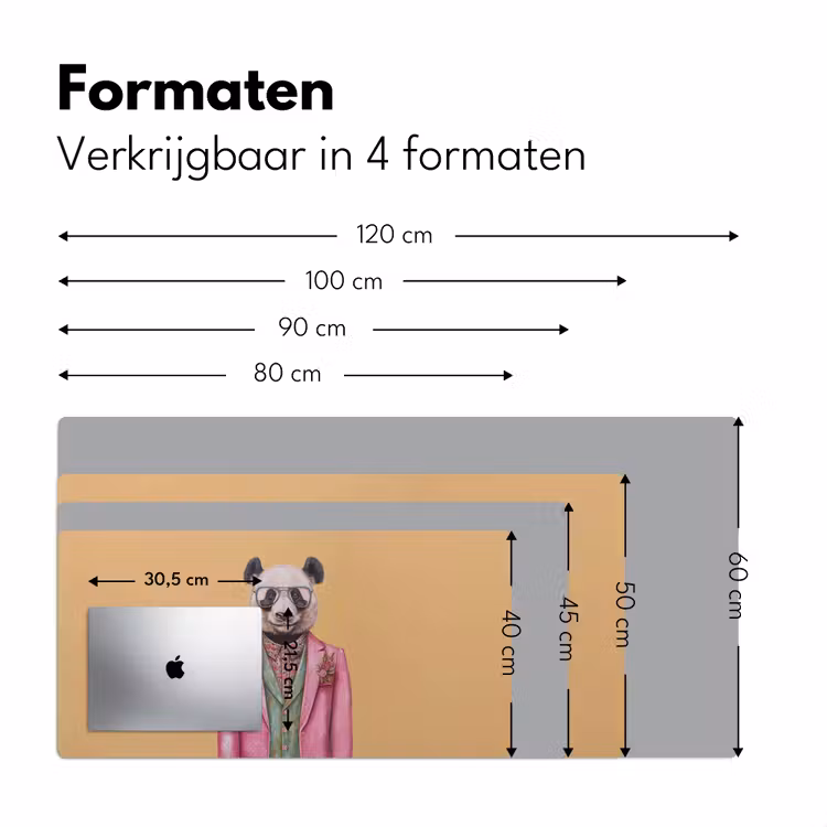 Panda - Pak - Zonnebril - Blauw Muismat XXL klein -sfeer5
