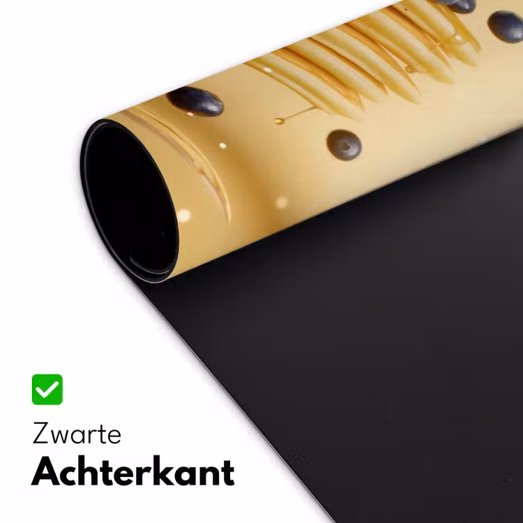 Pannenkoeken - Eten - Honing - Geel Muismat XXL klein -sfeer2