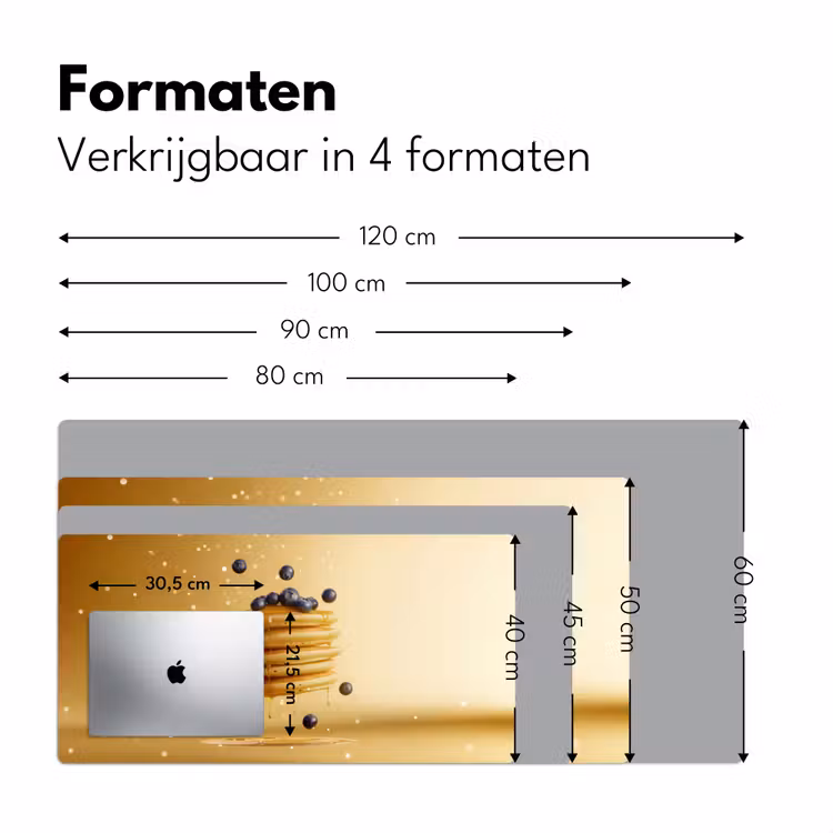 Pannenkoeken - Eten - Honing - Geel Muismat XXL klein -sfeer5
