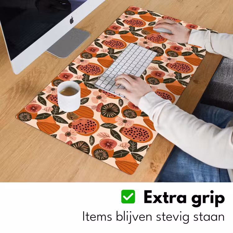 Papaja - Bloesem - Oranje Muismat XXL klein 681 -sfeer3