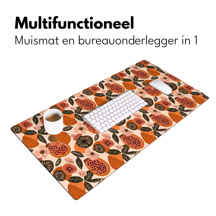 Papaja - Bloesem - Oranje Muismat XXL klein 681 -sfeer4