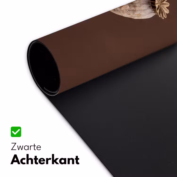 Papaverbol - Droogbloem - Bruin - Minimalistisch Muismat XXL klein -sfeer2