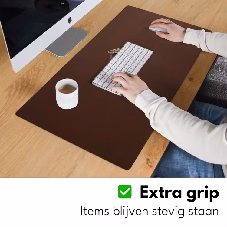Papaverbol - Droogbloem - Bruin - Minimalistisch Muismat XXL klein -sfeer3