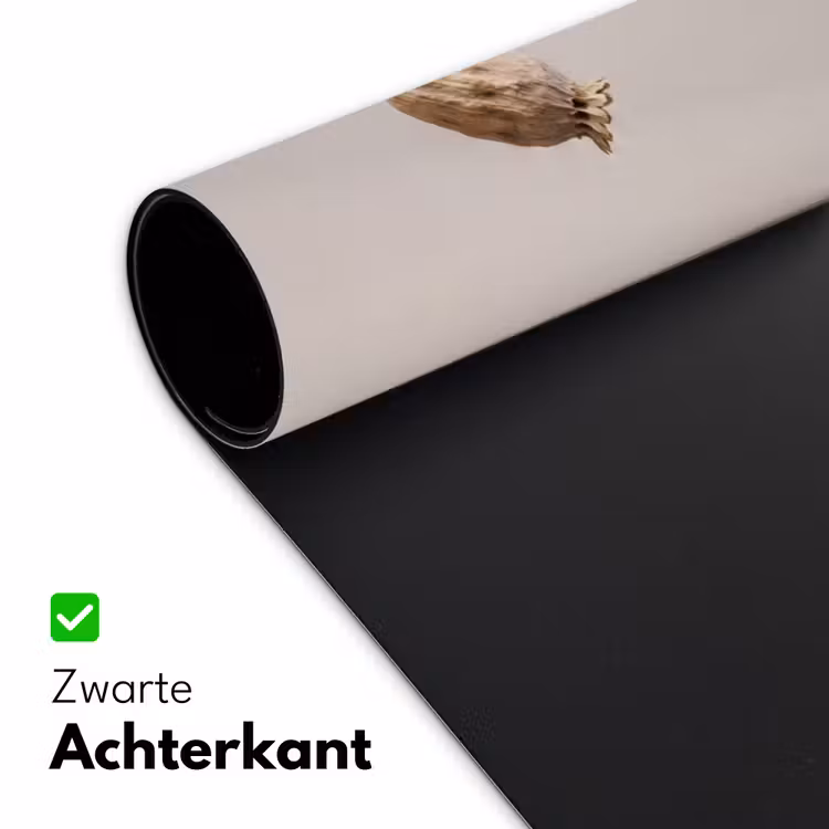 Papaverbollen - Droogbloemen - Minimalistisch - Beige - Rustig Muismat XXL klein -sfeer2