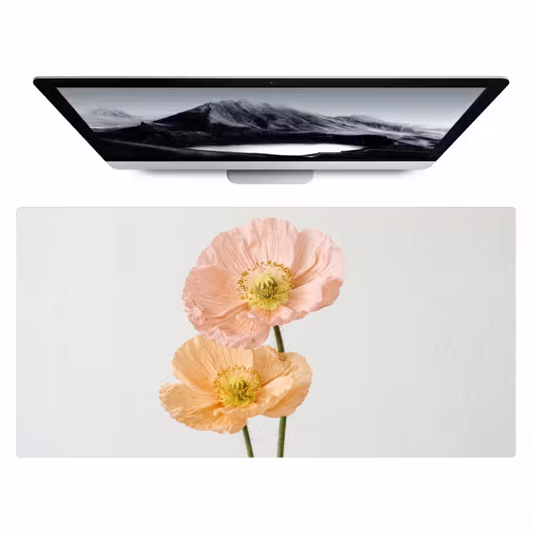 Papavers - Botanisch - Roze Muismat XXL klein -zzz3d