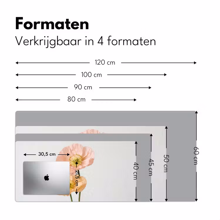 Papavers - Botanisch - Roze Muismat XXL klein -sfeer5