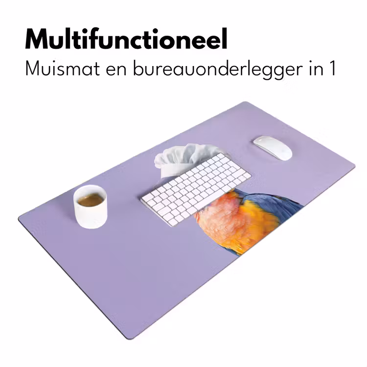 Papegaai - Koksmuts - Paars - Cute Muismat XXL klein -sfeer4