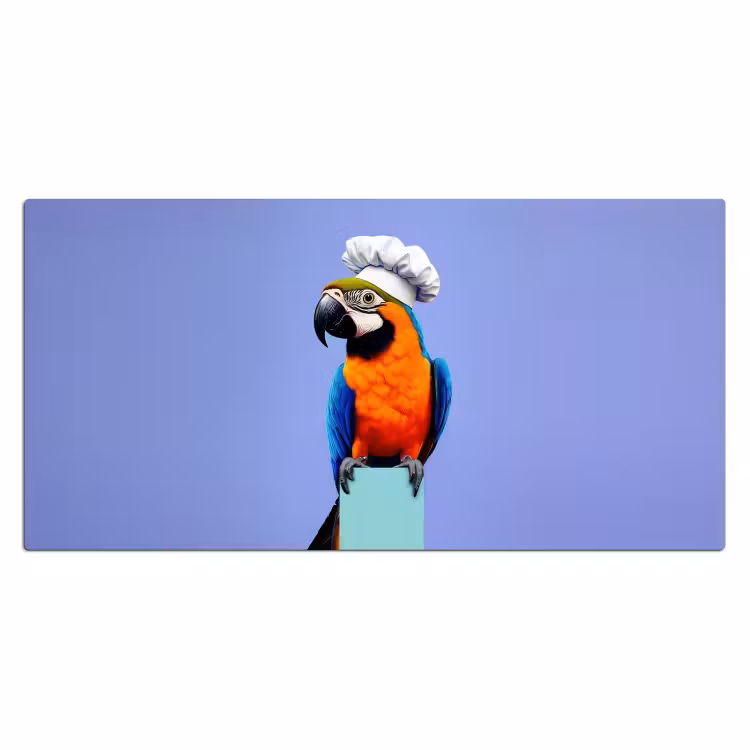 Papegaai - Koksmuts - Vogel - Leuk Muismat XXL klein -3d_leeg
